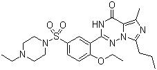 CAS 登录号：224785-90-4, 瓦地那非, 伐地那非, 2-[2-乙氧基-5-(4-乙基-哌嗪-1-磺酰基)苯基]-5-甲基-7-丙基-3H-咪唑并[5,1-f]-[1,2,4]三嗪-4-酮
