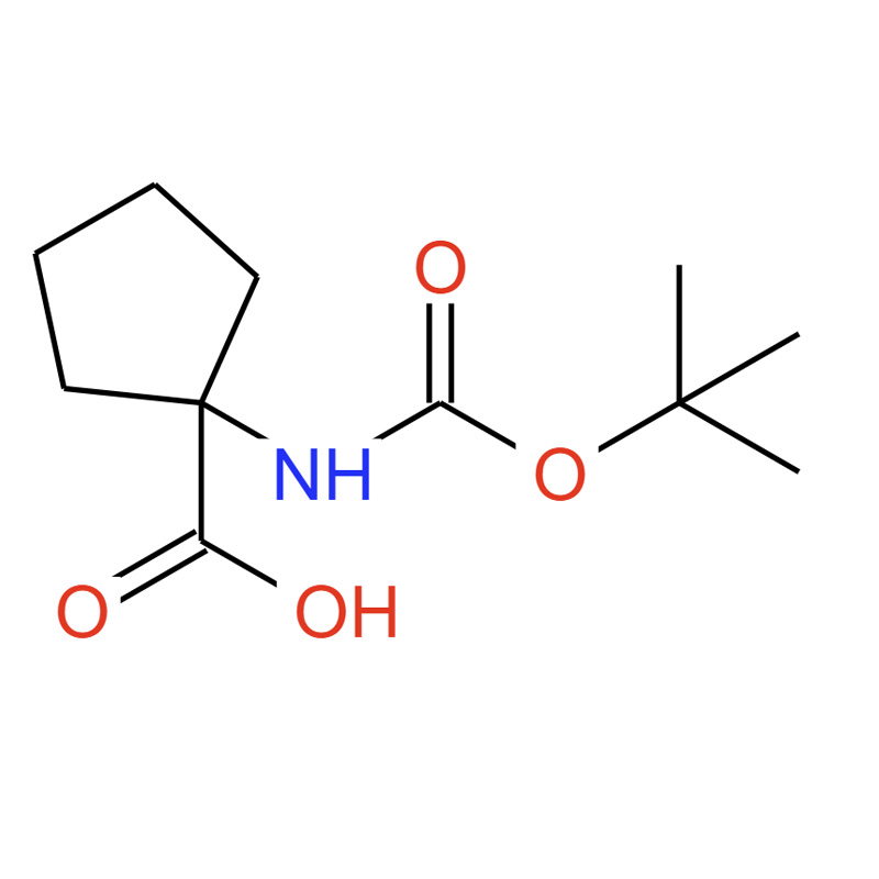 Boc-1-氨基环戊烷羧酸，35264-09-6