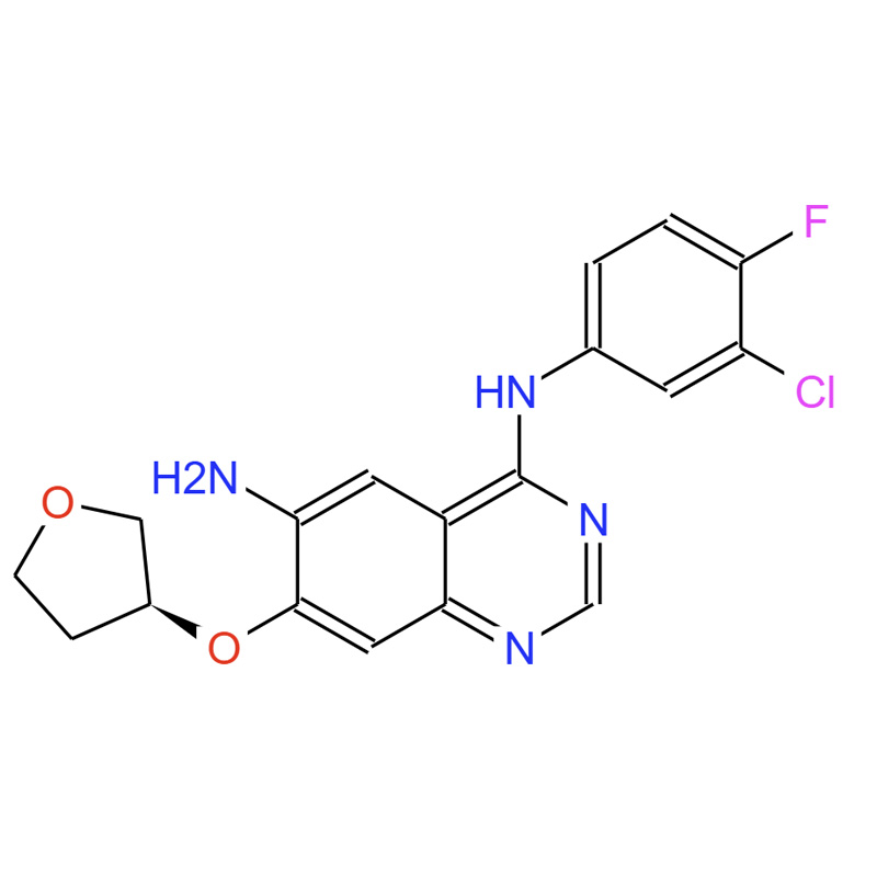 314771-76-1，N4-(3-氯-4-氟苯基)-7-[[(3S)-四氢-3-呋喃基]氧基]-4,6-喹唑啉二胺