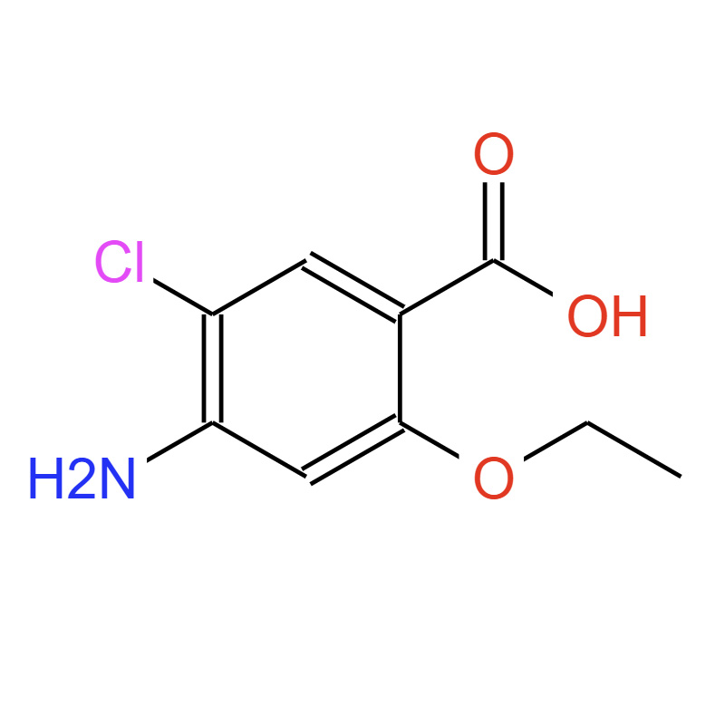 4-氨基-5-氯-2-乙氧基苯甲酸，108282-38-8