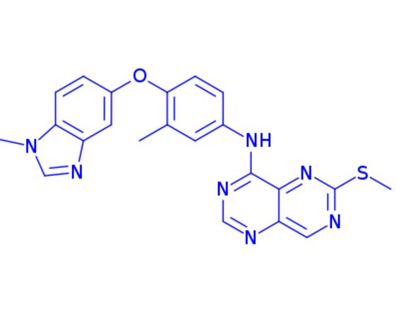 N-(3-methyl-4-((1-methyl-1H-benzo[d]imidazol-5-yl)oxy)phenyl)-6-(methylthio)pyrimido[5,4-d]pyrimidin-4-amine