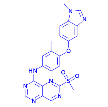 N-(3-methyl-4-((1-methyl-1H-benzo[d]imidazol-5-yl)oxy)phenyl)-6-(methylsulfonyl)pyrimido[5,4-d]pyrimidin-4-amine