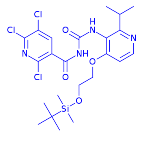 N-((4-(2-((tert-butyldimethylsilyl)oxy)ethoxy)-2-isopropylpyridin-3-yl)carbamoyl)-2,5,6-trichloronicotinamide