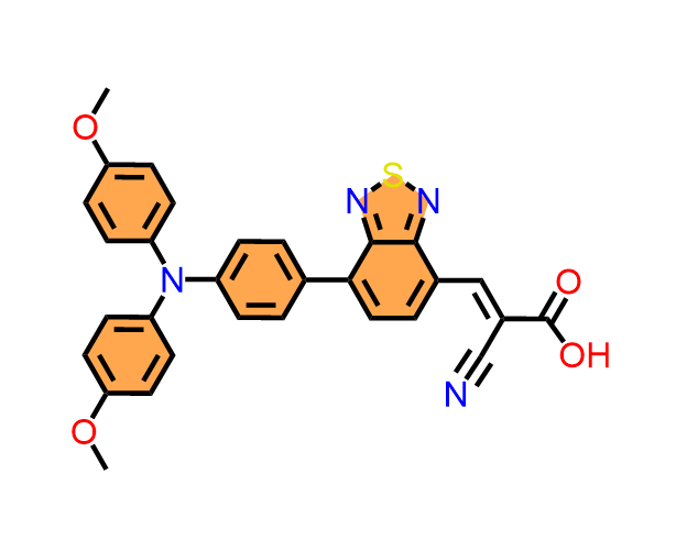 (E)-3-(7-(4-(bis(4-methoxyphenyl)amino)phenyl)benzo[c][1,2,5]thiadiazol-4-yl)-2-cyanoacrylic acid