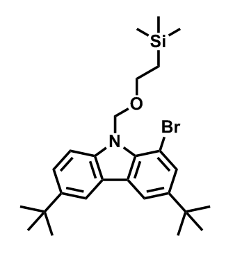 1-bromo-3,6-di-tert-butyl-9-((2-(trimethylsilyl)ethoxy)methyl)-9H-carbazole 2523434-25-3