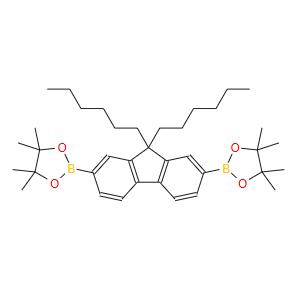 9,9-二己基芴-2,7-双(硼酸频哪醇酯)  254755-24-3  2,7-Bis(4,4,5,5-tetramethyl-1,3,2-dioxaborolan-2-yl)-9,9-dihexylfluorene