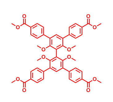 3,3′,5,5′-tetrakis(p-(methoxycarbonyl)phenyl)-2,2′,6,6′-tetramethoxy-1,1′-biphenyl