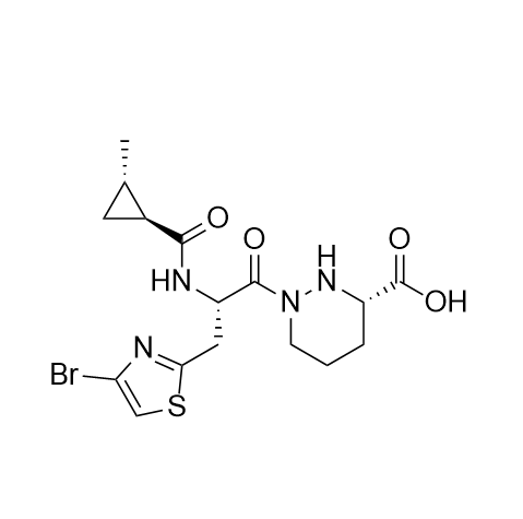 (S)-1-((S)-3-(4-bromothiazol-2-yl)-2-((1S,2S)-2-methylcyclopropane-1-carboxamido)propanoyl)hexahydropyridazine-3-carboxylic acid