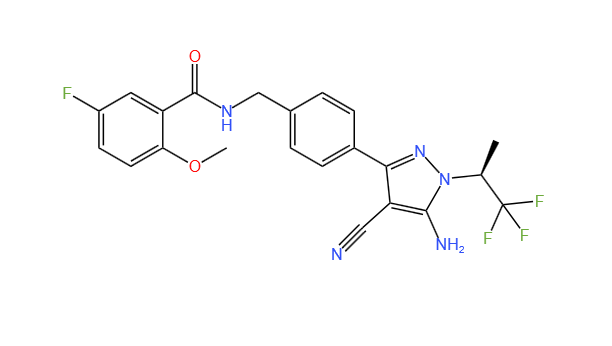 (S)-N-(4-(5-氨基-4-氰基-1-(1,1,1-三氟丙-2-基)-1H-吡唑-3-基)苄基)-5-氟-2-甲氧基苯甲酰胺