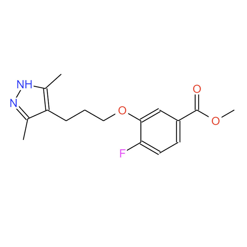 3-{[3-(3,5-二甲基-1H-吡唑-4-基)丙基]氧基}-4-氟苯甲酸甲酯，1446701-54-7