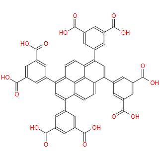 1,3,6,8-四(3',5'-二羧基苯基)芘  1569900-72-6  1,3,6,8-tetra(3',5'-dicarboxyphenyl) pyrene