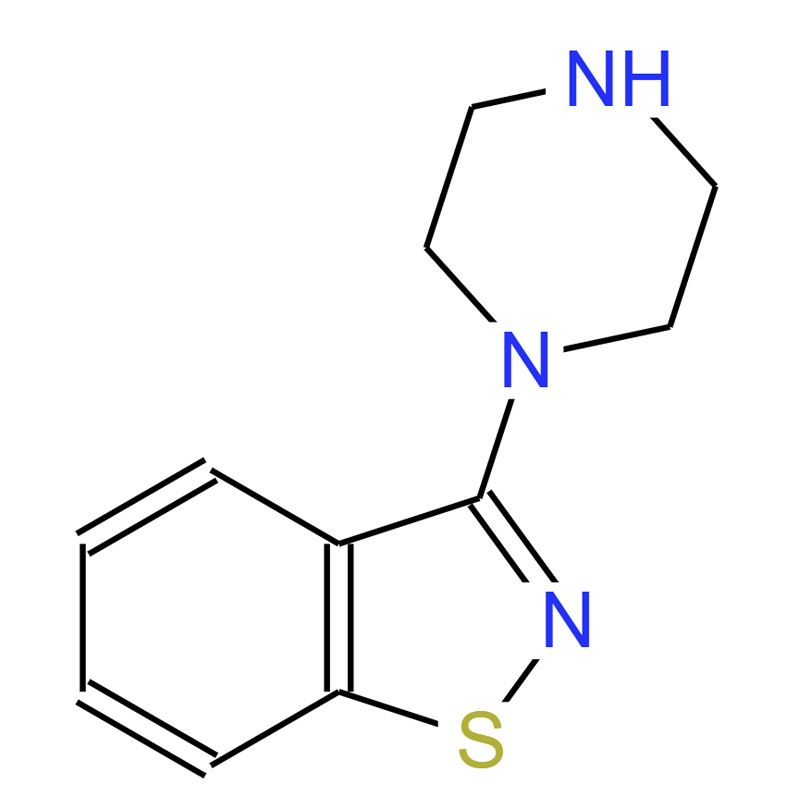 3-(1-哌嗪基)-1,2-苯并噻唑，87691-87-0
