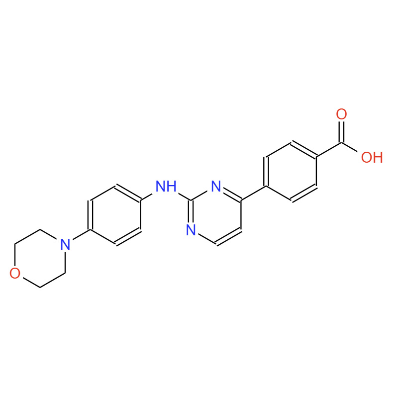 4-(2-(4-吗啉苯基氨基)嘧啶-4-基)苯甲酸，945749-71-3