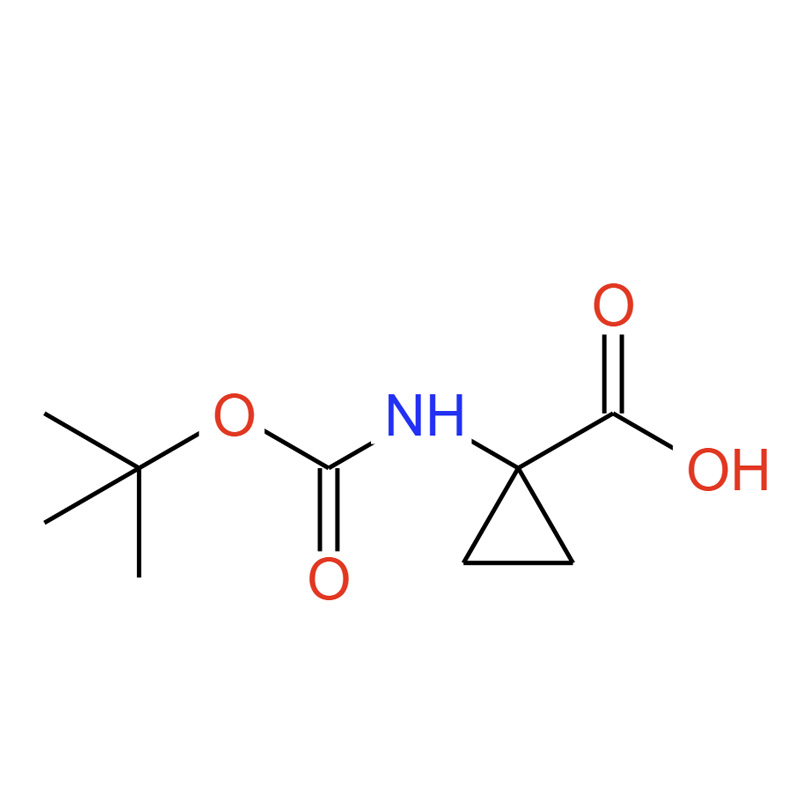 Boc-1-氨基环丙基甲酸，88950-64-5