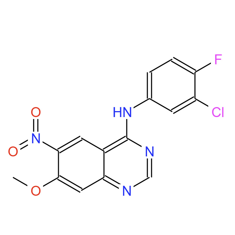 N-(3-氯-4-氟苯基)-7-甲氧基-6-硝基喹唑啉-4-胺，179552-74-0