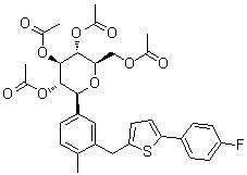 CAS 登录号：866607-35-4, (1S)-1,5-脱水-1-C-[3-[[5-(4-氟苯基)-2-噻吩基]甲基]-4-甲基苯基]-D-山梨糖醇四乙酸酯