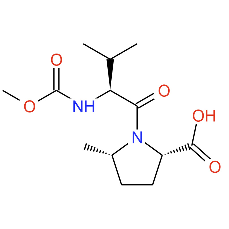 (5S)-N-(甲氧羰基)-L-缬氨酰-5-甲基-L-脯氨酸，1335316-40-9