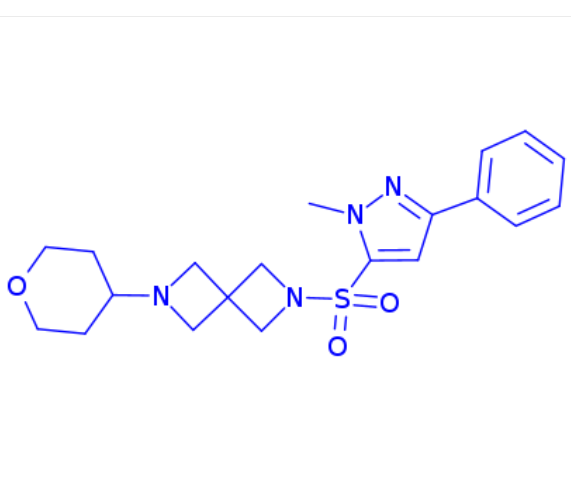 2-((1-methyl-3-phenyl-1H-pyrazol-5-yl)sulfonyl)-6-(tetrahydro-2H-pyran-4-yl)-2,6-diazaspiro[3.3]heptane