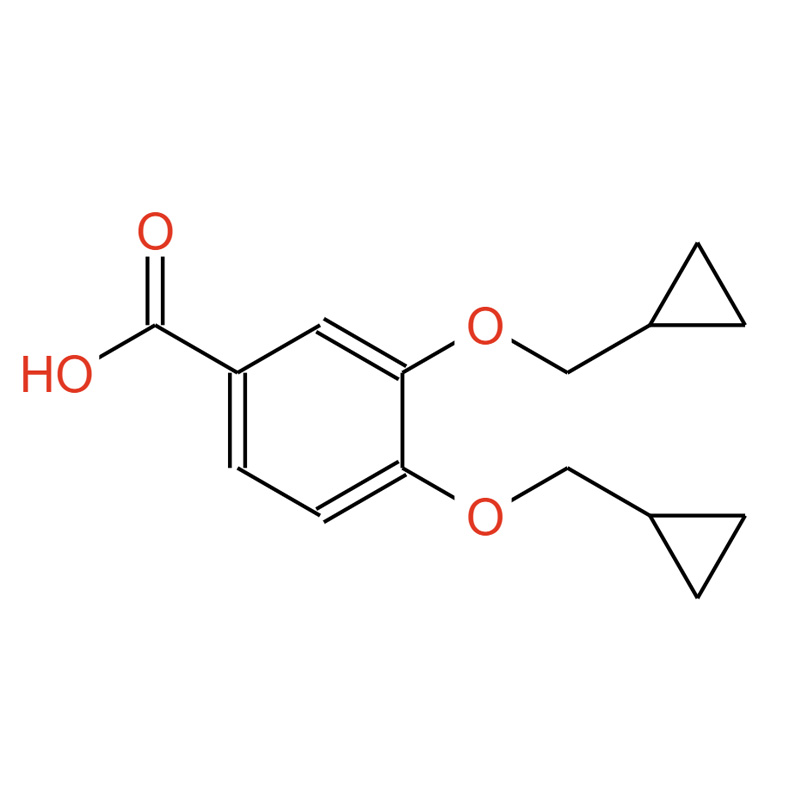3,4-双(环丙基甲氧基)苯甲酸，1369851-30-8