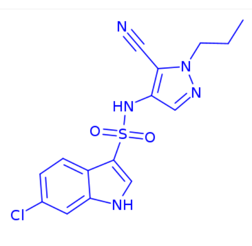 6-chloro-N-(5-cyano-1-propyl-1H-pyrazol-4-yl)-1H-indole-3-sulfonamide