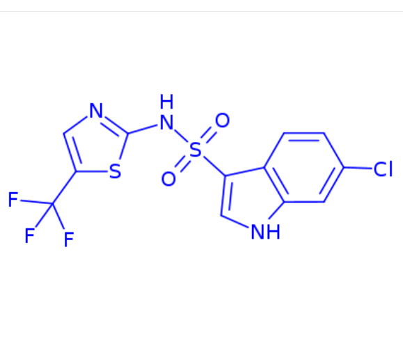 6-chloro-N-(5-(trifluoromethyl)thiazol-2-yl)-1H-indole-3-sulfonamide