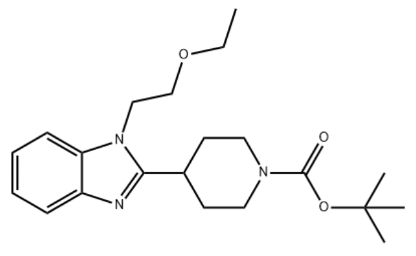 4-[1-(2-乙氧基乙基)-1H-苯并咪唑-2-基]-1-哌啶羧酸叔丁酯（比拉斯汀中间体）