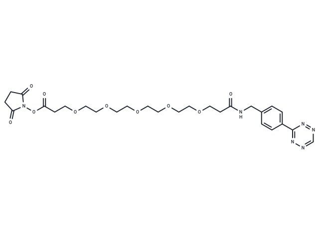化合物 Tetrazine-Ph-PEG5-NHS ester|T17063|TargetMol