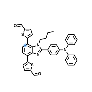 5,5'-（1-丁基-2-（4-（二苯基氨基）苯基）-1H-苯并[d]咪唑-4,7-二基）双（噻吩-2-甲醛）