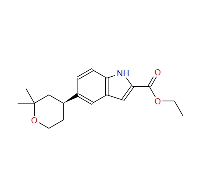 (S)-5-(2,2-二甲基四氢-2H-吡喃-4-基)-1H-吲哚-2-甲酸乙酯