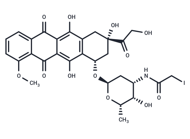化合物 N-(Iodoacetamido)-Doxorubicin|T18418|TargetMol
