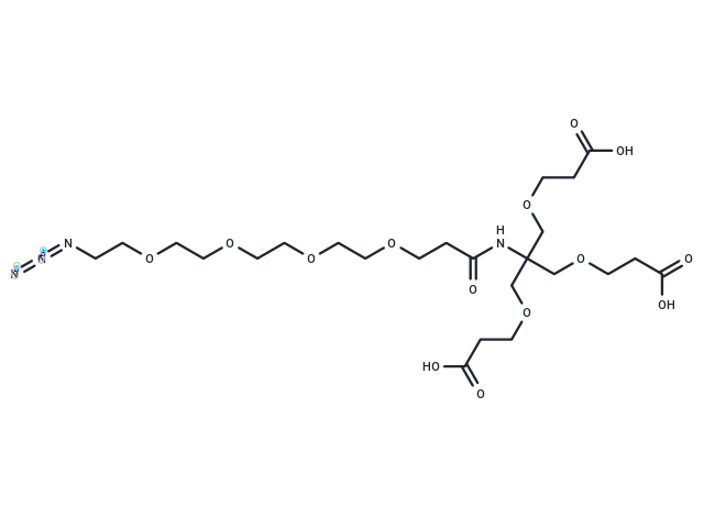 化合物 Azido-PEG4-amido-tri-(carboxyethoxymethyl)-methane|T14440|TargetMol