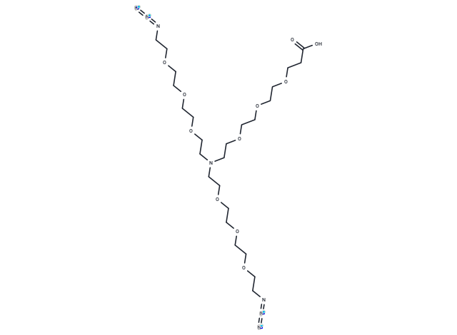 化合物 N-(acid-PEG3)-N-bis(PEG3-azide)|T16168|TargetMol