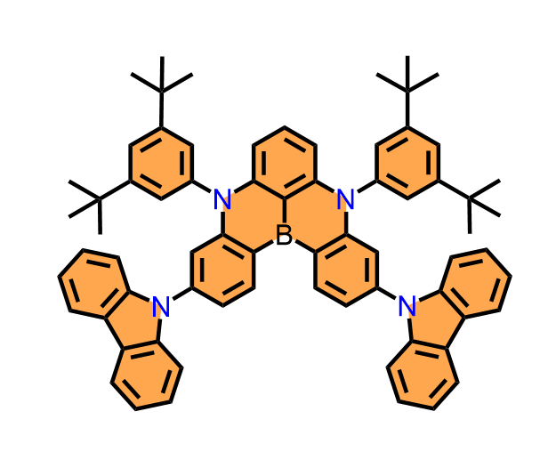 3,11-di(9H-carbazol-9-yl)-5,9-bis(3,5-di-tert-butylphenyl)-5,9-dihydro-5,9-diaza-13b-boranaphtho[3,2,1-de]anthracene