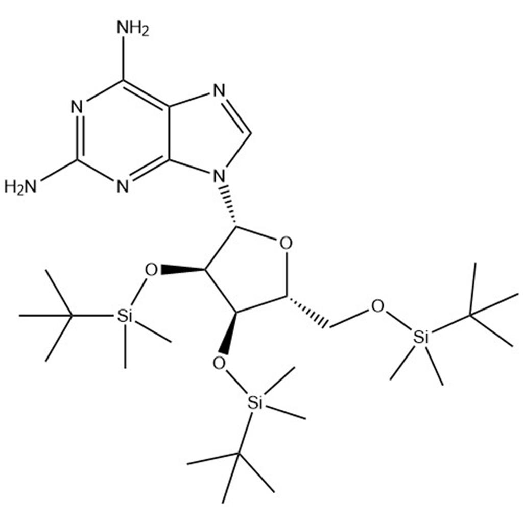 Adenosine, 2-amino-2',3',5'-tris-O-[(1,1-dimethylethyl)dimethylsilyl]-;129398-95-4