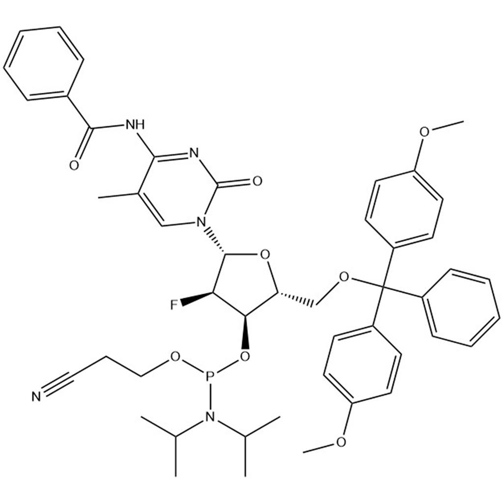 N4-Benzoyl-5'-O-(4,4'-dimethoxytrityl)-2'-deoxy-2'-fluoro-5-methylcytidine-3'-O-[(2-cyanoethyl)(N,N-diisopropyl)]phosphoramidite