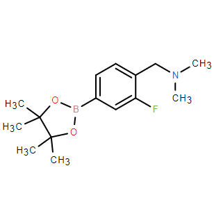 1-(2-氟-4-(4,4,5,5-四甲基-1,3,2-二氧硼杂环戊烷-2-基)苯基)-N,N-二甲基甲胺