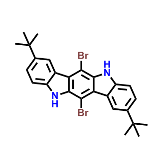 6,12-二溴-2,8-二叔丁基-5,11-二氢吲哚并[3,2-b]咔唑