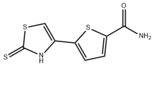 2-甲酰胺-5-(2-巯基-1,3-噻唑-4-基)-噻吩（盐酸阿洛罗尔中间体）