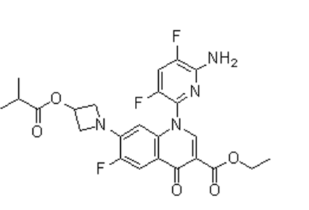 1-(6-氨基-3,5-二氟吡啶-2-基)-6-氟-7-[3-(异丁酰氧基)氮杂环丁烷-1-基]-4-氧代-1,4-二氢喹啉-3-羧酸乙酯