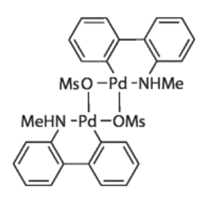 (2'-甲氨基-1,1'-联苯-2-基)甲磺酰钯(II)二聚体；1581285-85-9