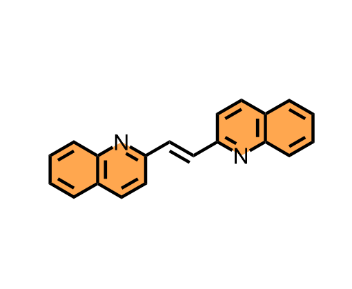 Quinoline, 2,2'-(1E)-1,2-ethenediylbis-