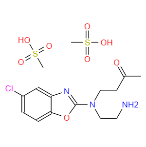 4-[(2-氨基乙基)(5-氯-2-苯并恶唑基)氨基]-2-丁烷酮(二甲烷磺酸盐)；1276666-12-6