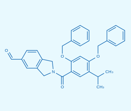 2-(2,4-双(苄氧基)-5-异丙基苯甲酰基)异吲哚啉-5-甲醛  913000-34-7