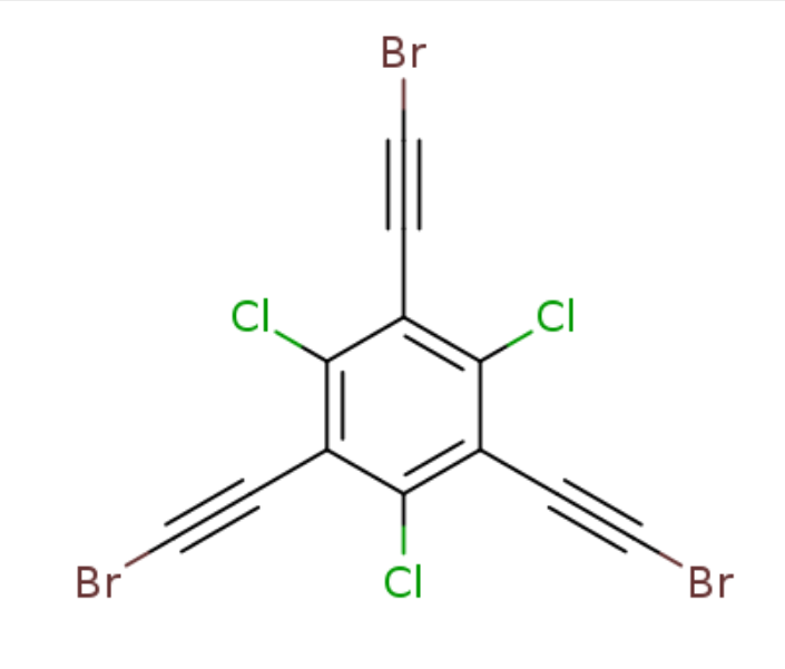 1,3,5-trichloro-2,4,6-tris(bromoethynyl)benzene  351014-16-9