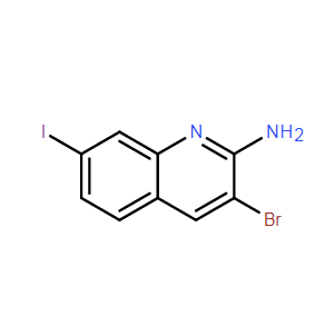 3-溴-7-碘喹啉-2-胺