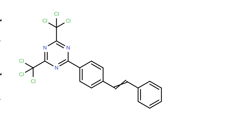 1,3,5-Triazine, 2-[4-(2-phenylethenyl)phenyl]-4,6-bis(trichloromethyl)-