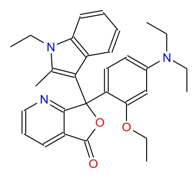 3-(4-二乙氨基-2-乙氧基苯基)-3-(1-乙基-2-甲基吲哚-3-基)-4-氮杂-2-苯并[C]呋喃酮