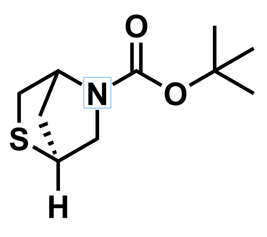 125094-90-8，(1S,4S)-2-Thia-5-(t-butoxycarbonyl)-5-azabicyclo[2.2.1]heptane