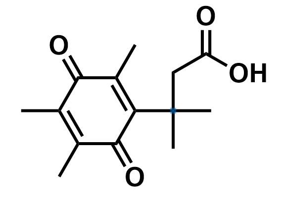 40662-29-1,2-3-(2,3,5-triMethyl-1,4-benzoquinonyl)-3-Methylbutyric acid, 3-(2,3,5-三甲基-1,4-苯醌基)-3-甲基丁酸