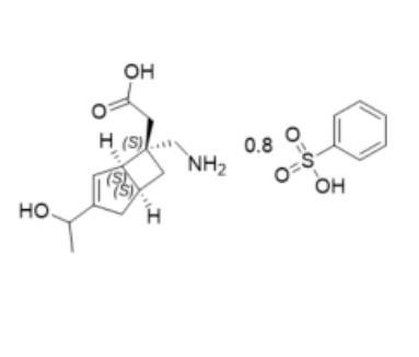 2-((1S,5S,6S)-6-(氨基甲基)-3-(1-羟乙基)二环[3.2.0]庚-3-烯-6-基)乙酸苯磺酸盐对照品 